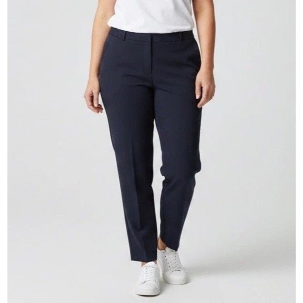 NWT DKNY Women’s Plus Size 18W Black Dress Pants High Rise Flare Career Trousers
